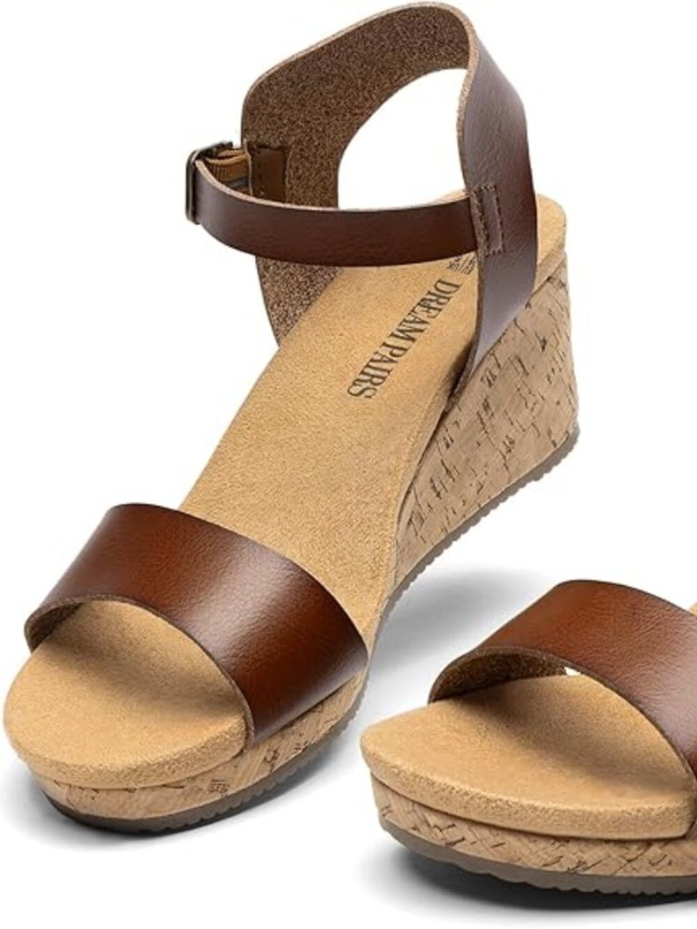 Women's Open Toe Buckle Ankle Strap Platform Wedge Sandals for Women Summer Dres